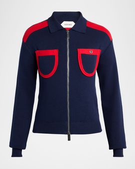 Versace Bicolor Knit Cardigan