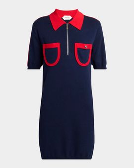 Versace Bicolor Knit Mini Dress