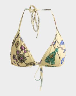 Versace Broken Jewels Printed Swim Top