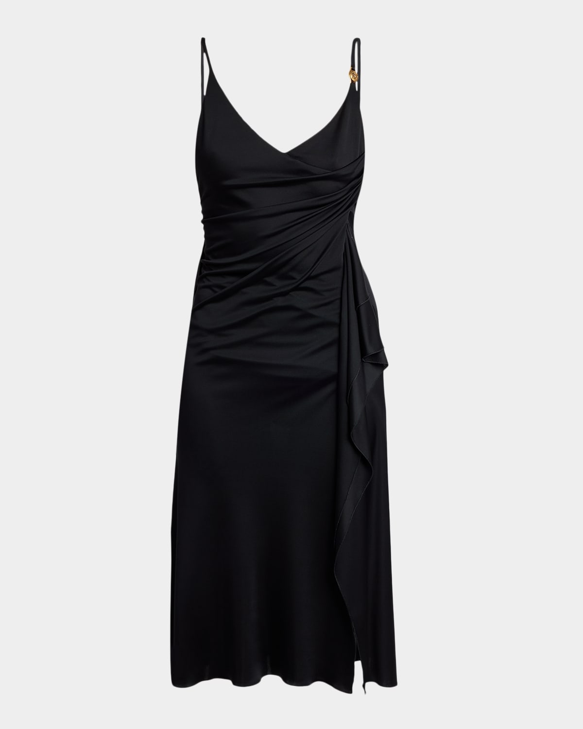 Versace Draped Satin-Viscose Dress