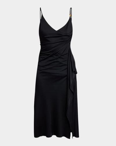 Versace Draped Satin-Viscose Dress