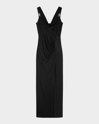 Versace Embellished Silk-Blend Gown
