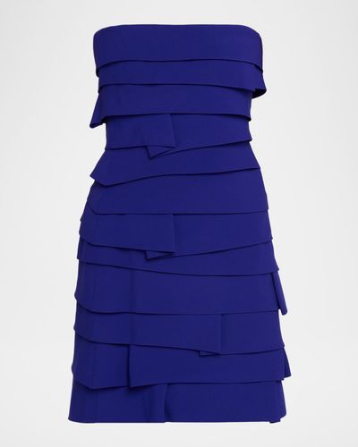 Versace Envers Satin Strapless Mini Dress