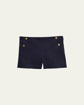 Versace Girl's Cotton Gabardine Shorts