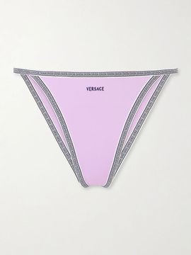 VERSACE Greca-embroidered bikini briefs