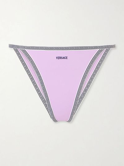VERSACE Greca-embroidered bikini briefs