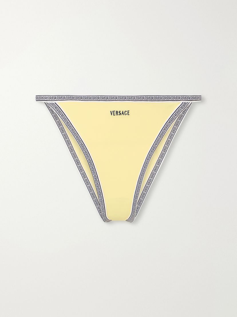 VERSACE Greca-printed bikini briefs