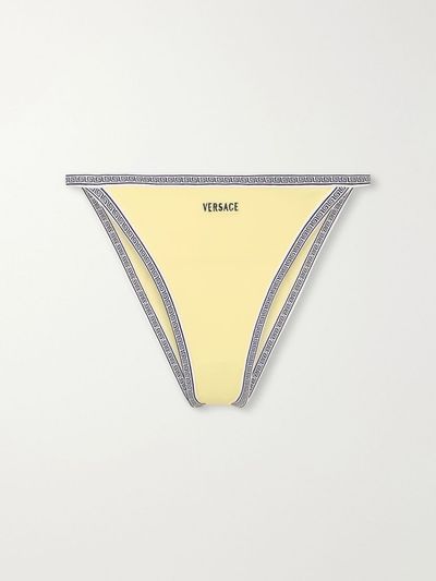 VERSACE Greca-printed bikini briefs