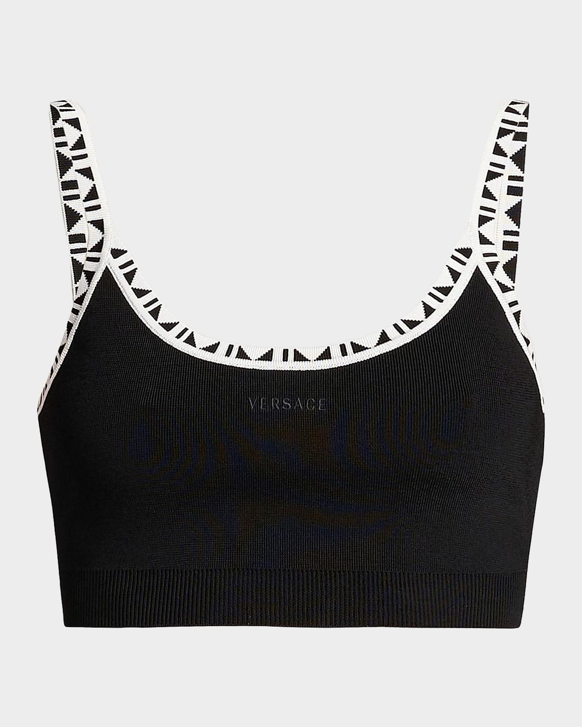 Versace Jeans Couture La Vacanza Graphic Trim Crop Top