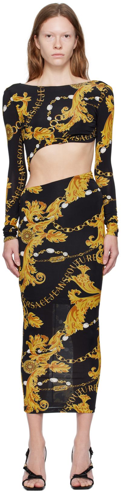 Versace Jeans Couture - Black Chain Couture Midi Dress