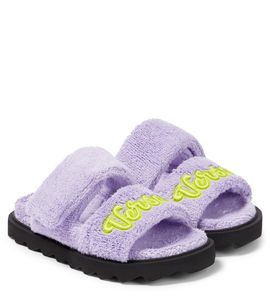 Versace Kids Versace Kids Appliqué toweling sandals