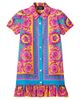 Versace Kids Versace Kids Electric Barocco silk twill shirt dress - 1