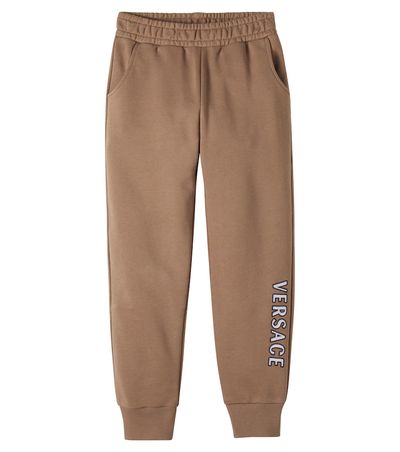Versace Kids Versace Kids Logo cotton jersey sweatpants