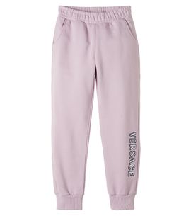 Versace Kids Versace Kids Logo embroidered cotton jersey sweatpants