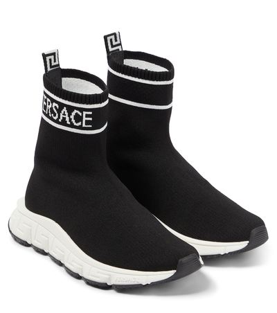 Versace Kids Versace Kids Logo sock sneakers
