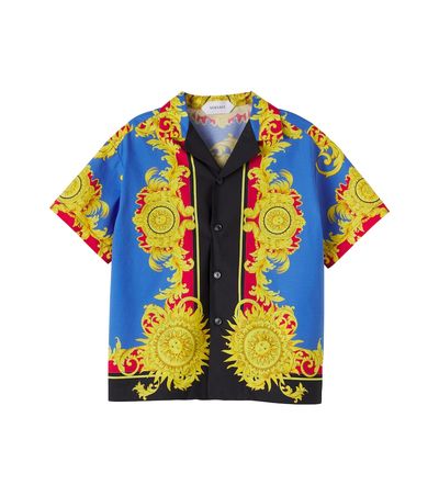 Versace Kids Versace Kids Printed cotton poplin shirt