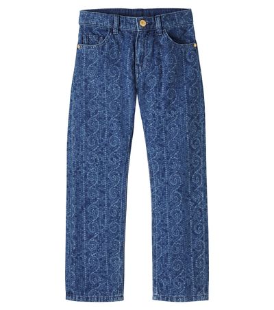 Versace Kids Versace Kids Printed straight jeans