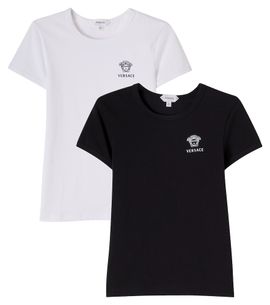 Versace Kids Versace Kids Set of 2 logo cotton-blend T-shirts