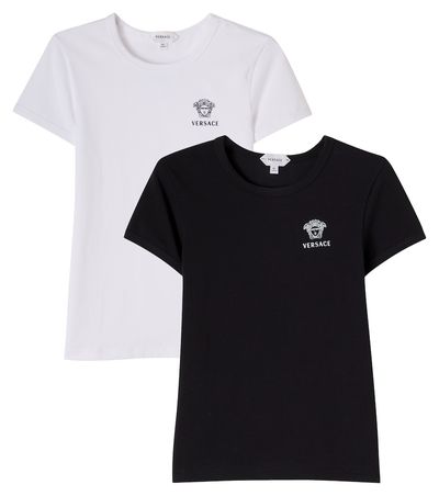 Versace Kids Versace Kids Set of 2 logo cotton-blend T-shirts