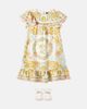 Versace Kids Versace Kids Underwater Barocco ruffled silk dress - 2