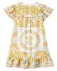 Versace Kids Versace Kids Underwater Barocco ruffled silk dress - 4