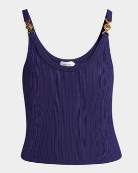 Versace Knit Mesh Crop Top