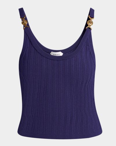 Versace Knit Mesh Crop Top