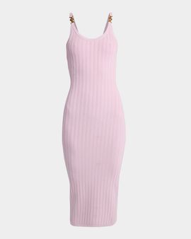 Versace Knit Mesh Midi Dress
