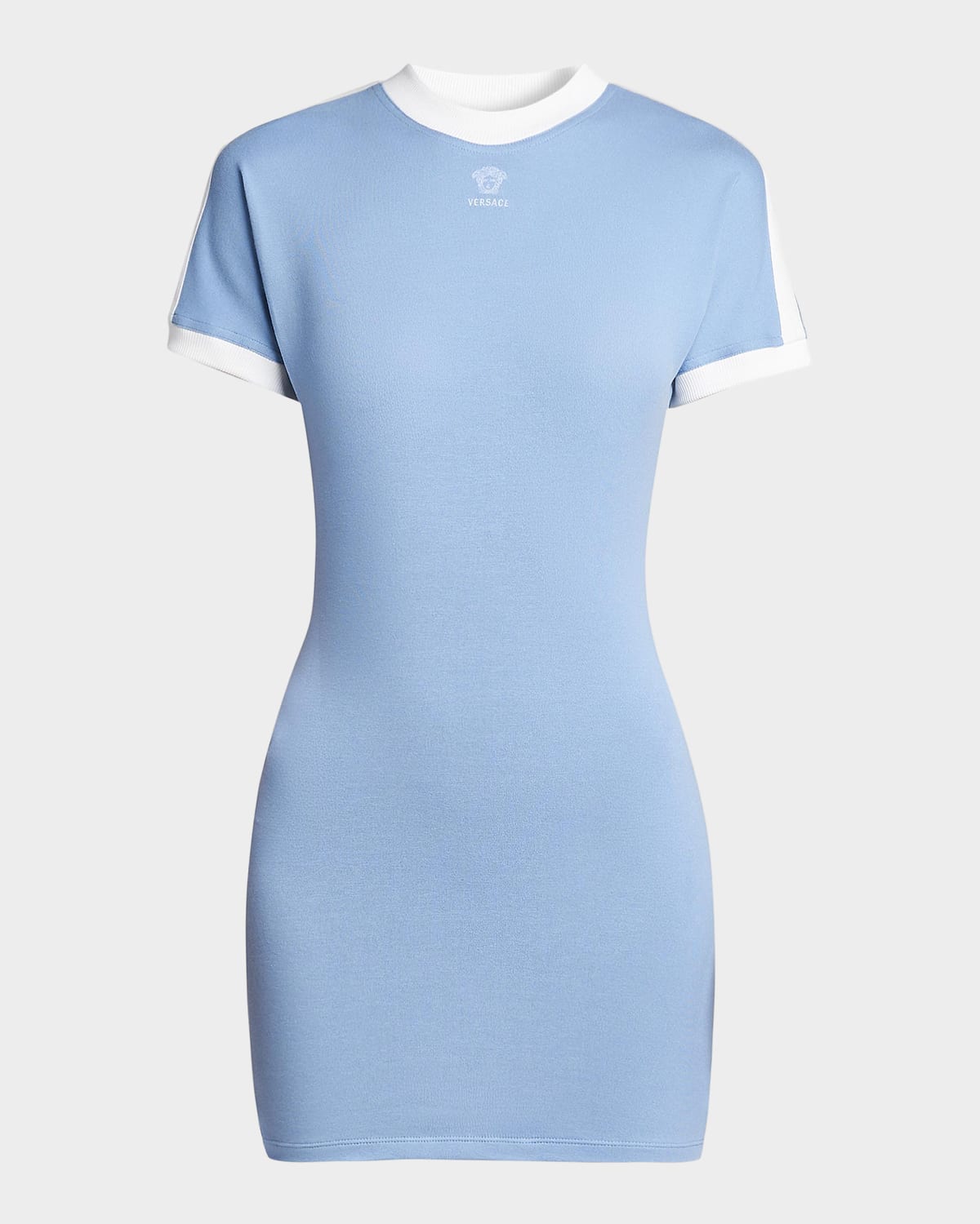 Versace La Vacanza Medusa Logo Stretch Cotton T-Shirt Dress
