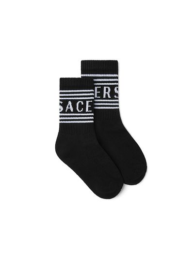 Versace Little Kid's & Kid's Logo Crew Socks