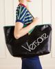 VERSACE Logo-appliquéd leather-trimmed coated-canvas tote - 2