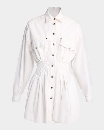 Versace Long-Sleeve Poplin Mini Dress