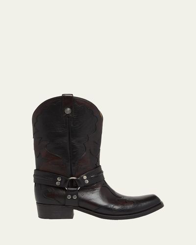 Versace Men's Nubuck Leather Western Boots