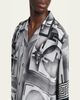 Versace Men's Silk Abstract La Greca-Trim Camp Shirt - 5