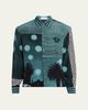 Versace Men's Sunset Palms Silk Crepe De Chine Shirt - 1