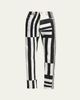 Versace Men's Two-Tone Greca Paneled Straight-Leg Pants - 1