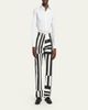 Versace Men's Two-Tone Greca Paneled Straight-Leg Pants - 2