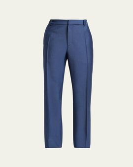 Versace Men's Wool Pleated Trousers