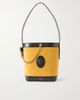 VERSACE Pivot logo-appliquéd small leather bucket bag - 1
