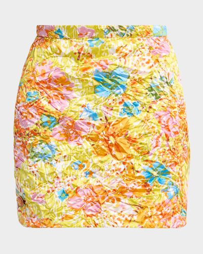 Versace Printed Duchess Silk Mini Skirt