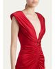 Versace Ruched Tulip-Hem Gown - 5