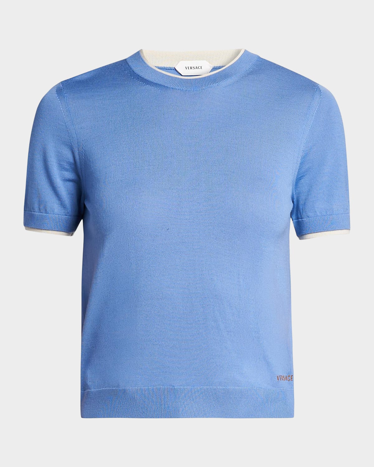 Versace Short-Sleeve Knit Sweater