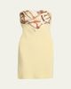 Versace Strapless Printed Scarf Mini Dress - 1