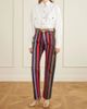 VERSACE Striped mid-rise straight-leg cotton jeans - 2