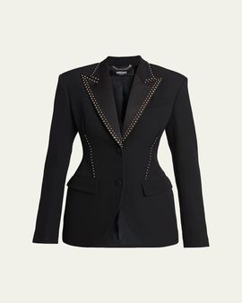 Versace Studded Single-Breasted Jacket