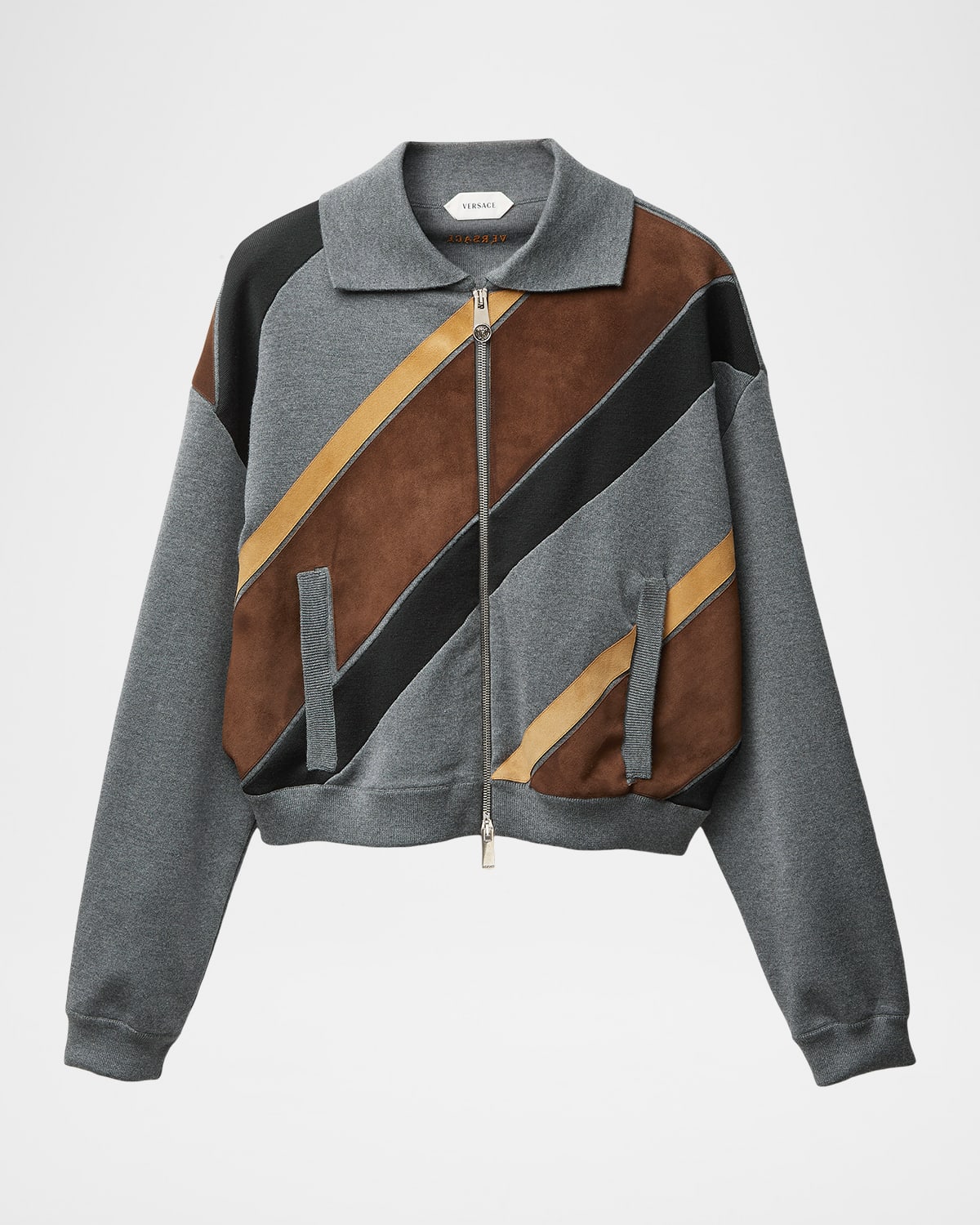 Versace Suede Patchwork Zip Jacket