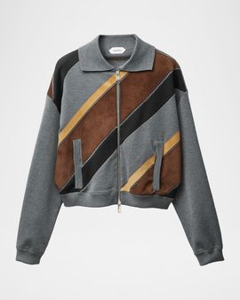 Versace Suede Patchwork Zip Jacket