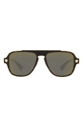 Versace Versace 56mm Mirrored Aviator Sunglasses