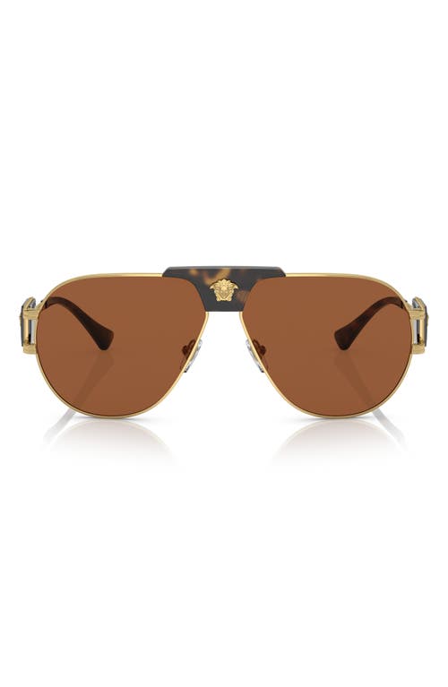 Versace Versace 63mm Oversize Pilot Sunglasses
