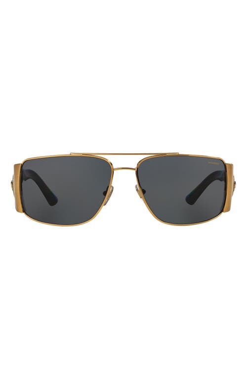 Versace Versace 63mm Polarized Oversize Rectangular Sunglasses